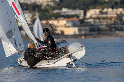 Entrainement Équipe de France 470 et tandem italien au Yacht Club de Cannes