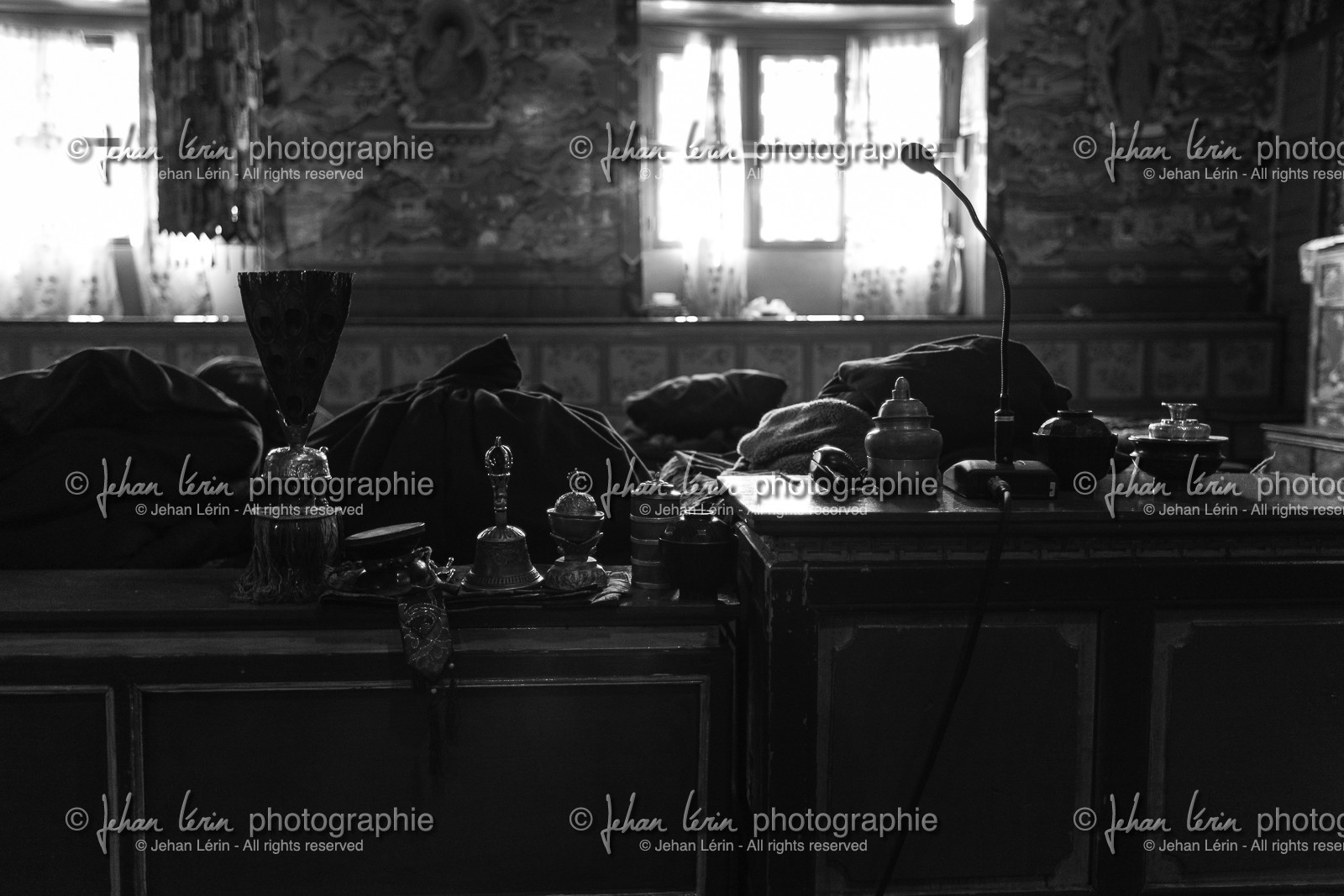 Intérieur du monastère de Tengboche (3860m) - Région de l'Everest
