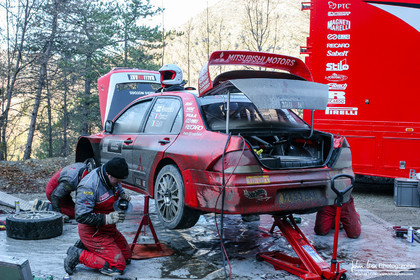 Rallye Monte-Carlo 2005 - test hivernal Mitsubishi par Gilles Panizzi