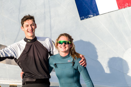 Entrainement Équipe de France 470 et tandem italien au Yacht Club de Cannes