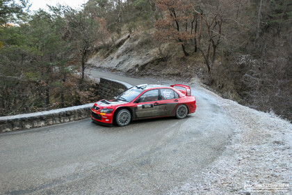 Rallye Monte-Carlo 2005 - test hivernal Mitsubishi par Gilles Panizzi