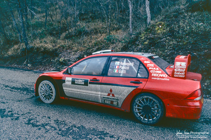 Rallye Monte-Carlo 2005 - test hivernal Mitsubishi par Gilles Panizzi