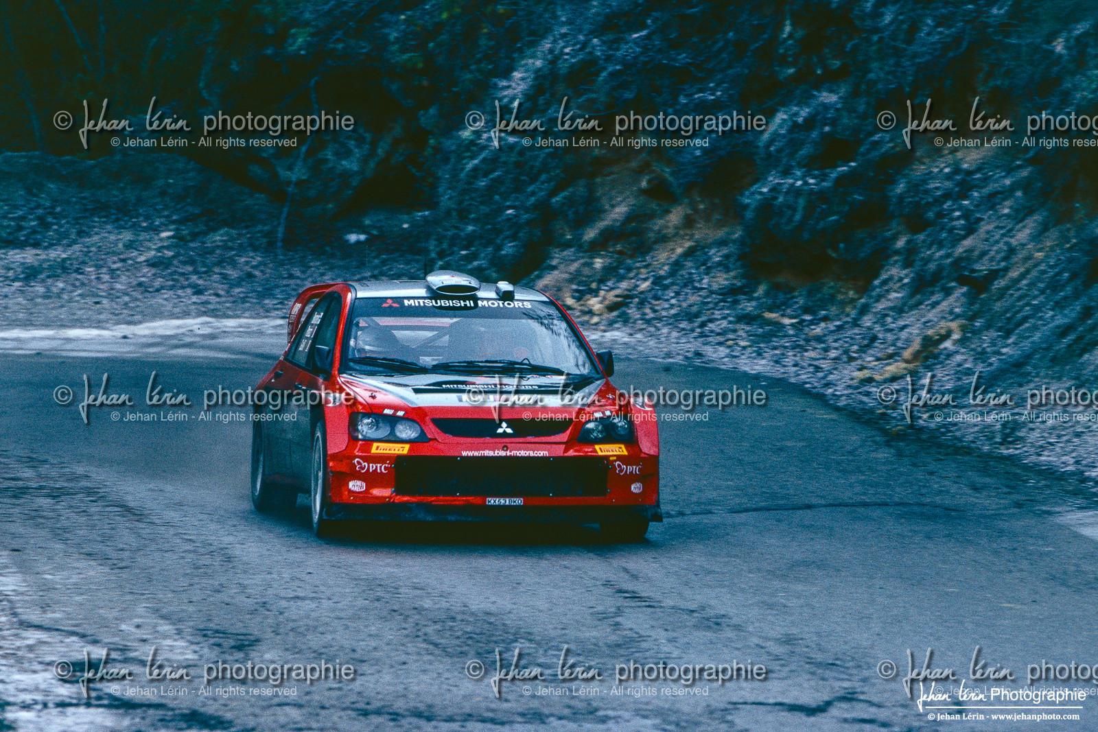 Rallye Monte-Carlo 2005 - test hivernal Mitsubishi par Gilles Panizzi