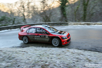 Rallye Monte-Carlo 2005 - test hivernal Mitsubishi par Gilles Panizzi