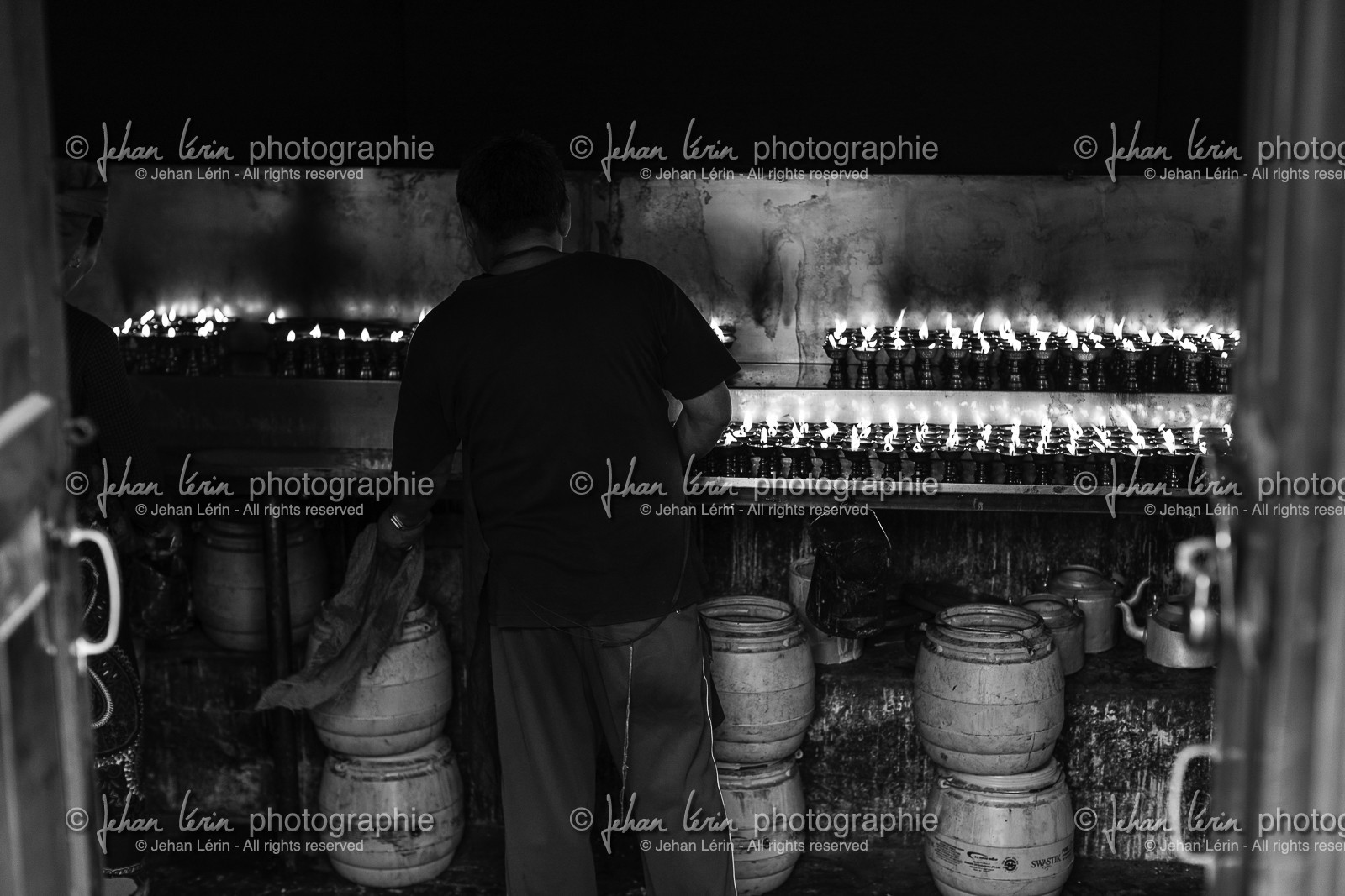 Bougies à Swayambhunath - Kathmandu (1300m)