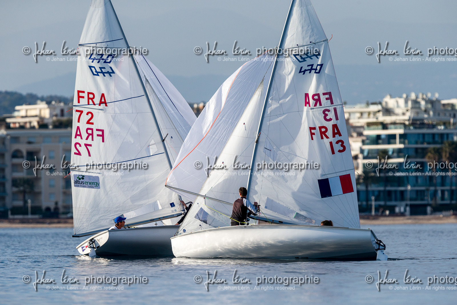 Entrainement Équipe de France 470 et tandem italien au Yacht Club de Cannes