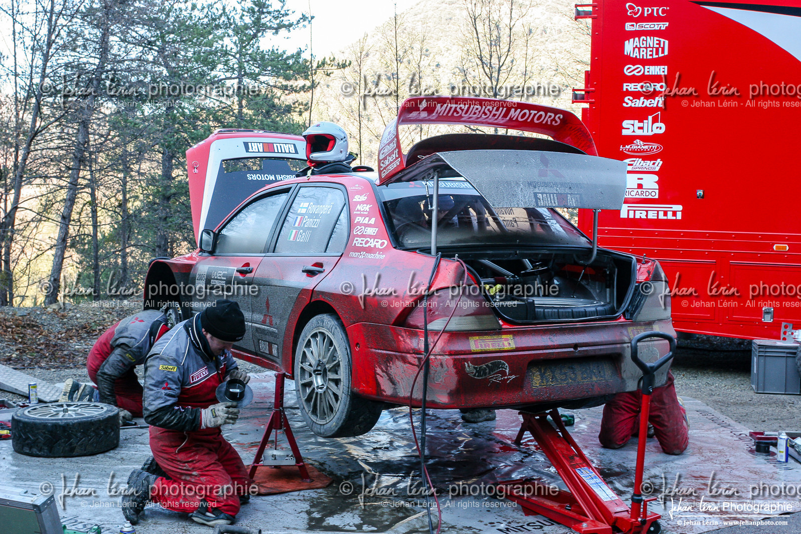 Rallye Monte-Carlo 2005 - test hivernal Mitsubishi par Gilles Panizzi