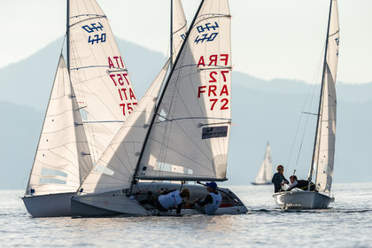 Entrainement Équipe de France 470 et tandem italien au Yacht Club de Cannes