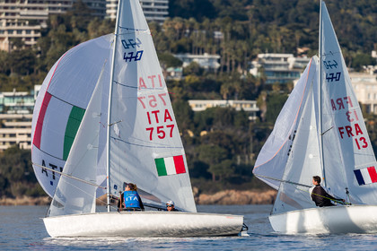 Entrainement Équipe de France 470 et tandem italien au Yacht Club de Cannes