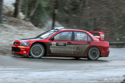 Rallye Monte-Carlo 2005 - test hivernal Mitsubishi par Gilles Panizzi