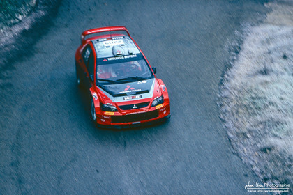 Rallye Monte-Carlo 2005 - test hivernal Mitsubishi par Gilles Panizzi