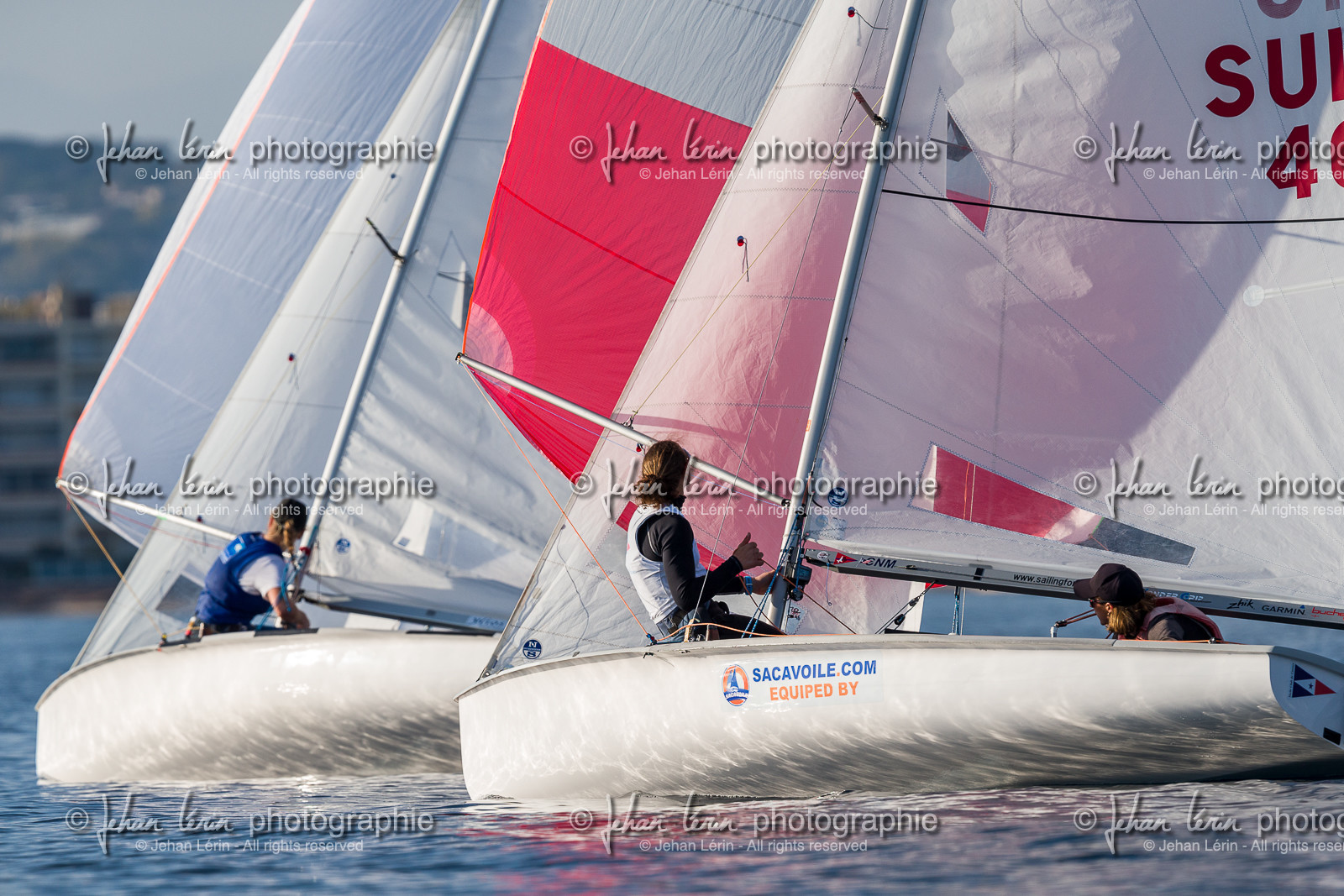 Entrainement Équipe de France 470 et tandem italien au Yacht Club de Cannes
