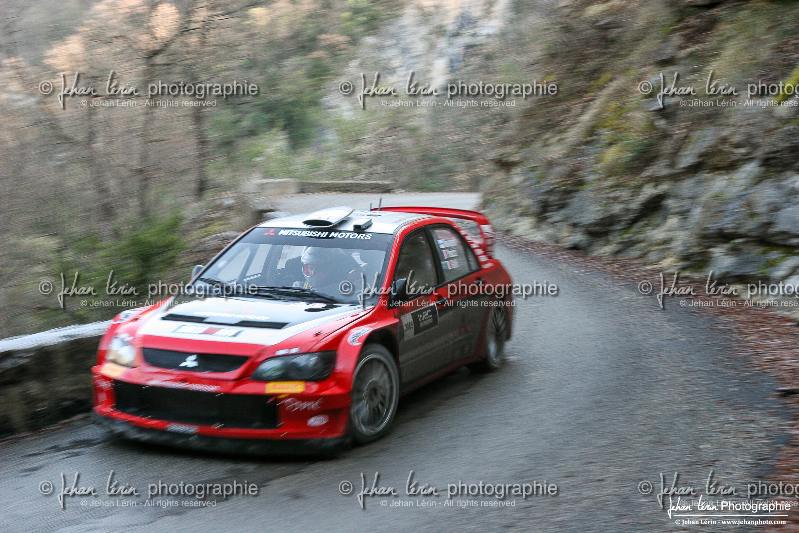 Rallye Monte-Carlo 2005 - test hivernal Mitsubishi par Gilles Panizzi