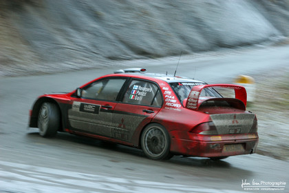 Rallye Monte-Carlo 2005 - test hivernal Mitsubishi par Gilles Panizzi