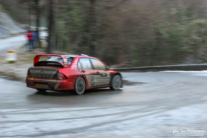 Rallye Monte-Carlo 2005 - test hivernal Mitsubishi par Gilles Panizzi