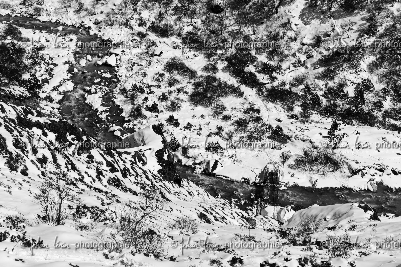 Pont sur l'Imja Kola près de Pangboche (4100m) - Région de l'Everest