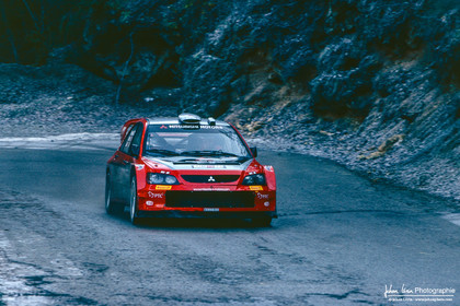 Rallye Monte-Carlo 2005 - test hivernal Mitsubishi par Gilles Panizzi