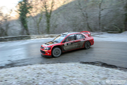 Rallye Monte-Carlo 2005 - test hivernal Mitsubishi par Gilles Panizzi