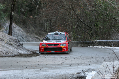Rallye Monte-Carlo 2005 - test hivernal Mitsubishi par Gilles Panizzi