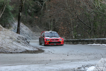 Rallye Monte-Carlo 2005 - test hivernal Mitsubishi par Gilles Panizzi